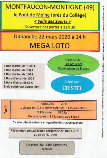 MEGA LOTO des Montfaucon de France