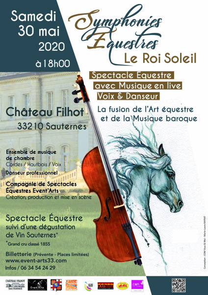 Symphonies équestres au Chateau Filhot, Spectacle & Dégustation Vin Sauternes