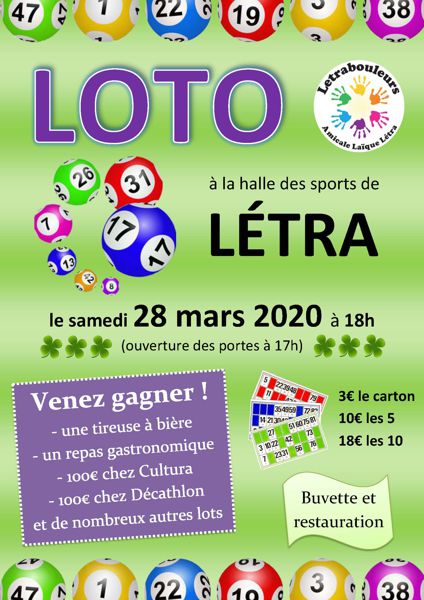 Grand Loto de l’Amicale Laïque de Létra