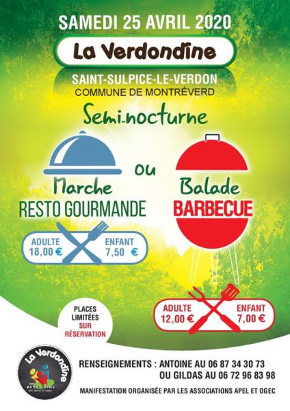 La VERDONDINE Balade Barbecue