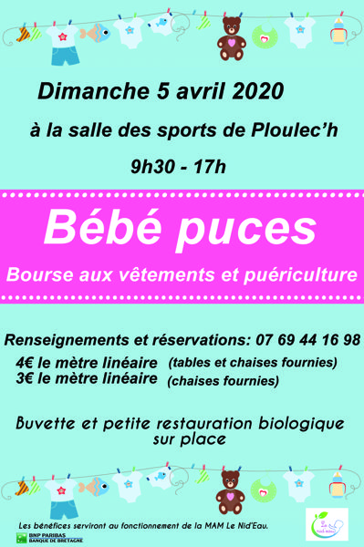 Bebe Puces Bourse Aux Jouets Bourse A La Puericulture Bourse Aux Vetements Ploulec H Brocante Vide Grenier