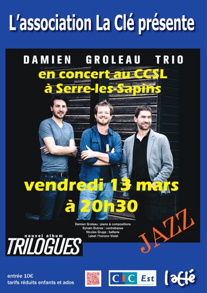 Concert de jazz - Damien Groleau trio