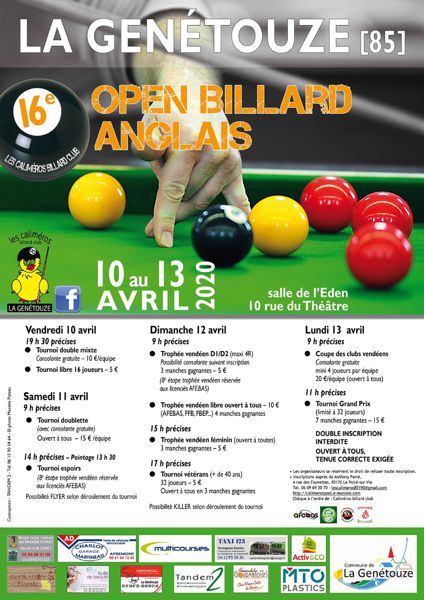 16èmr open de billard anglais