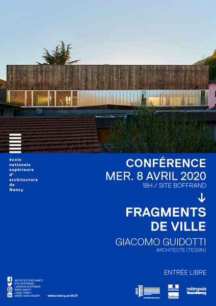 CONFÉRENCE / FRAGMENTS DE VILLE