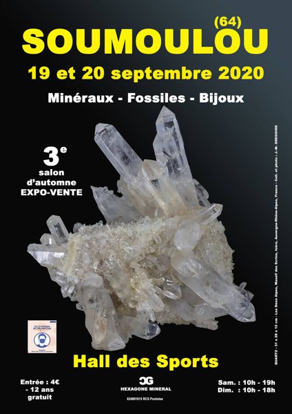 3e SALON MINERAUX FOSSILES BIJOUX d'AUTOMNE de SOUMOULOU (64)