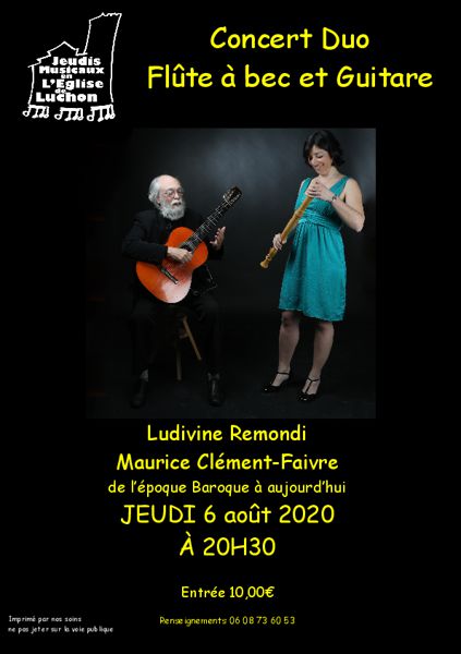 8 eme concert des Jeudis musicaux de Luchon - Flûte à bec et Guitare