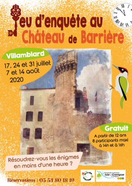 Jeu d’enquête au château de Barrière