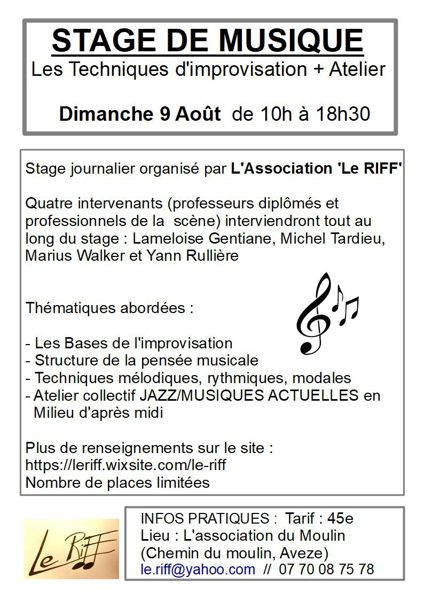 stage de musique