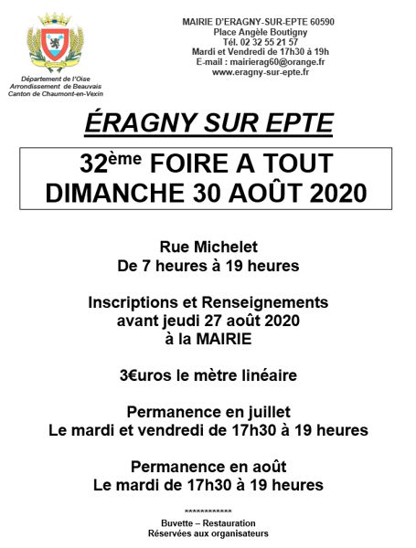 32ème Brocante d'Eragny sur Epte