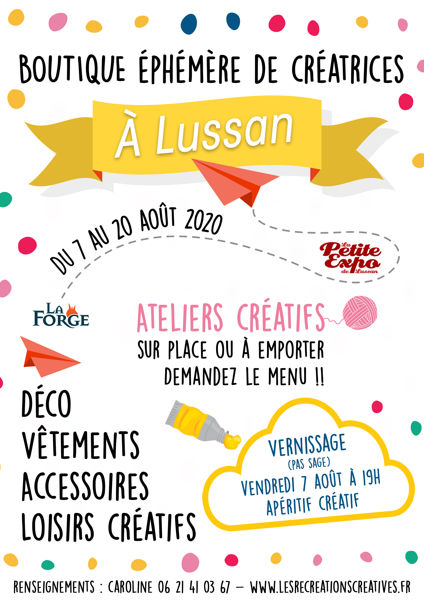 Boutique éphémère de créatrices et ateliers créatifs à Lussan