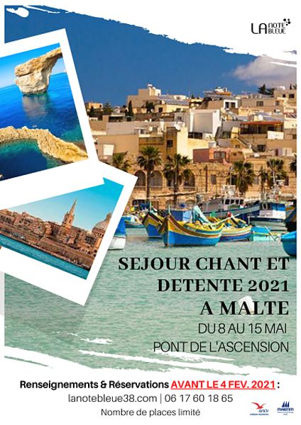 Séjour chant et détente à Malte