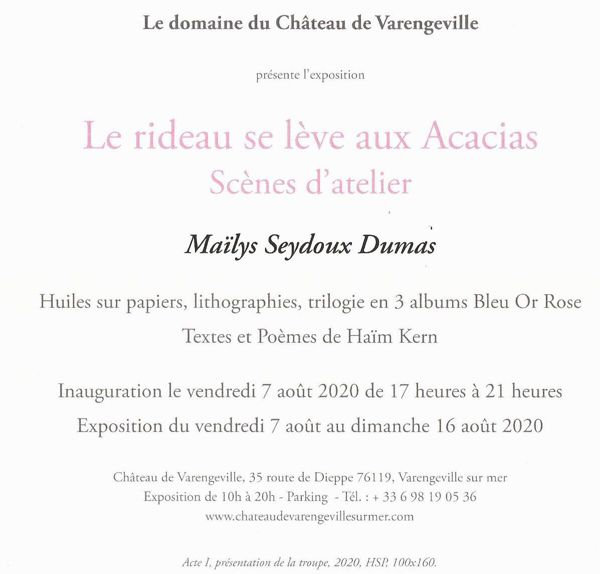 Exposition Maïlys Seydoux-Dumas au Château de Varengeville-sur-Mer