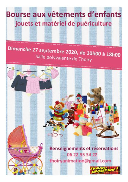 Bourse aux vêtements d'enfant, jouets et matériel de Puériculture