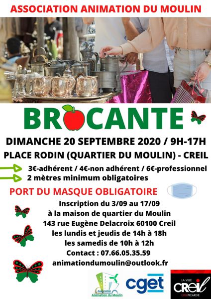 Brocante de l'Association Animation du Moulin