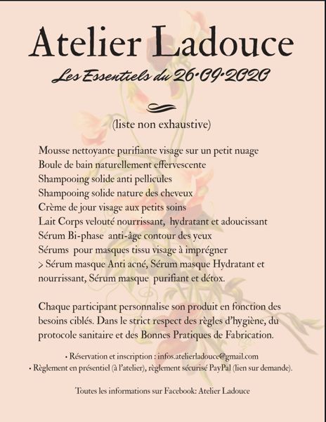 ATELIER COSMÉTIQUE ZÉRO DÉCHET