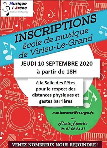 Inscriptions Ecole de Musique - Virieu-le-Grand