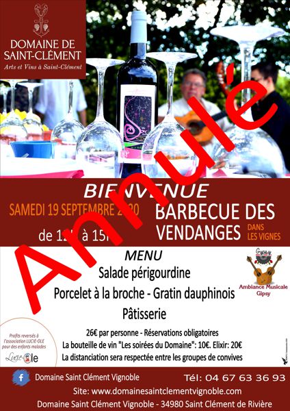 Barbecue des Vendanges du Domaine Saint Clement