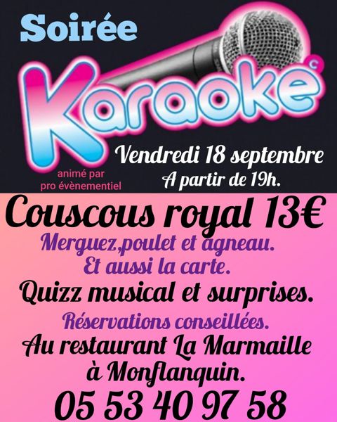 Soirée Karaoké et couscous