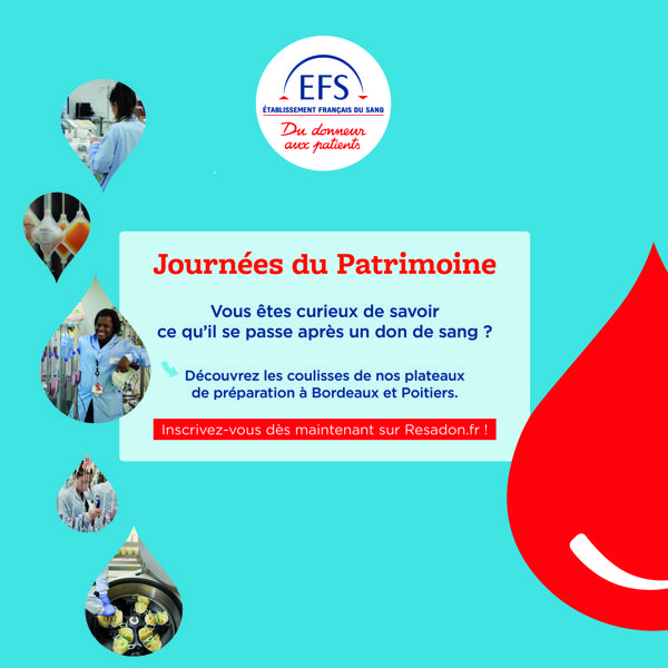 Journées du patrimoine avec l'Etablissement français du sang