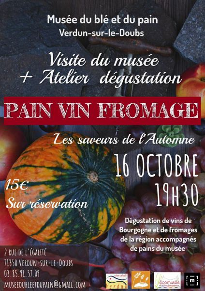 Atelier dégustation Pain Vin Fromage