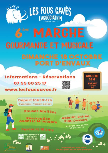 6ème Marche Gourmande et Musicale des Fous-Cavés