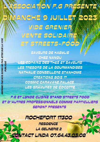 VENTE SOLIDAIRE ET STREETS FOODS VIDE GRENIER