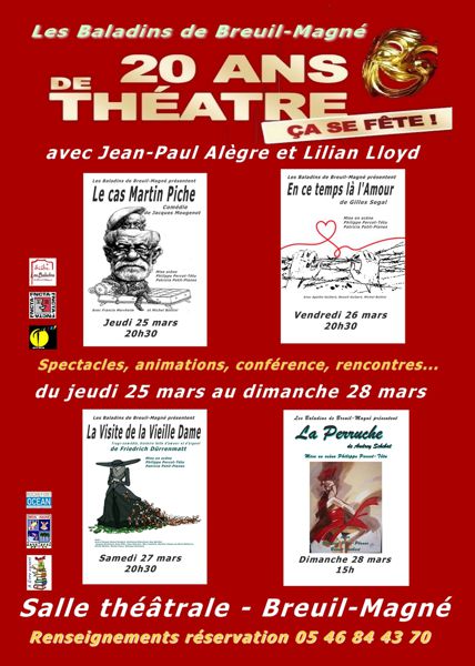 8émes théâtrales de Breuil-Magné, les « Rendez-Vous Côté Cour - 20 ans de théâtre »