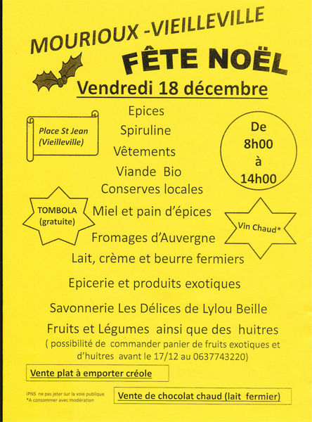 Mourioux Vieilleville fête Noël