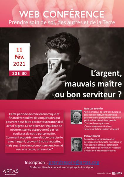 Web conférence L’argent, mauvais maître ou bon serviteur ?