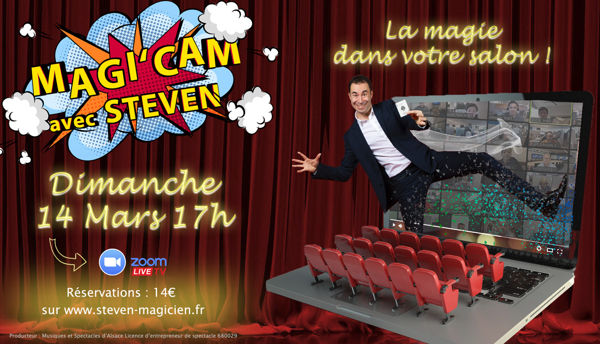 MAGI'CAM avec STEVEN MAGICIEN, Spectacle de magie en ligne