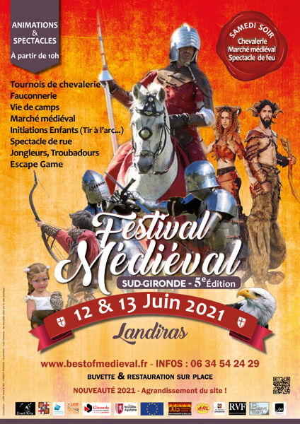 5ème édition Festival Médiéval Sud Gironde (12/13 Juin 2021, 33720 Landiras)