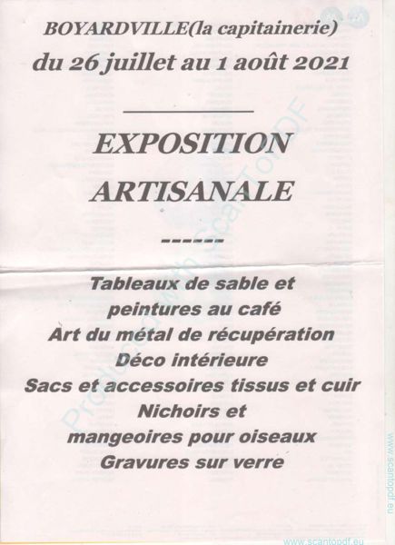 EXPOSITION VENTE ARTISANALE