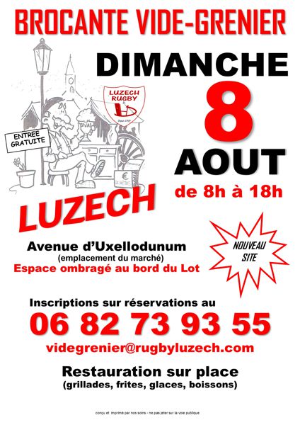 Brocante Vide-grenier annuel de l'US LUZECH RUGBY