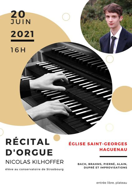 Concert d'orgue à Haguenau par Nicolas Kilhoffer