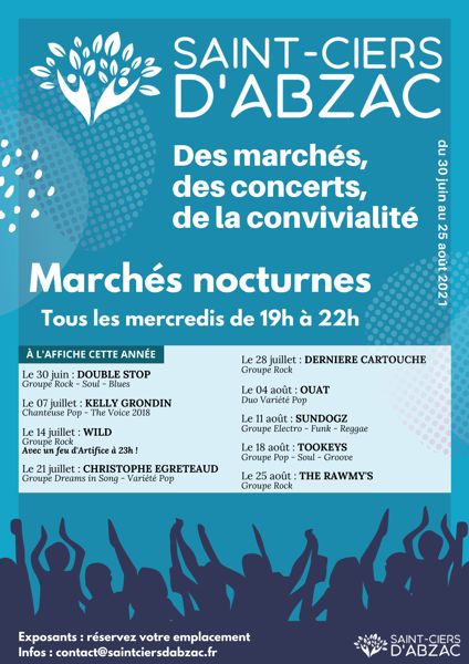 Marché nocturne et concert