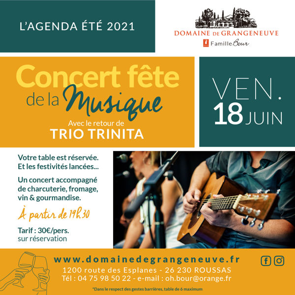 Concert Fête de la Musique au Domaine de Grangeneuve