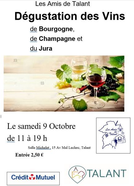 Dégustation des Vins de Bourgogne, Jura et champagne