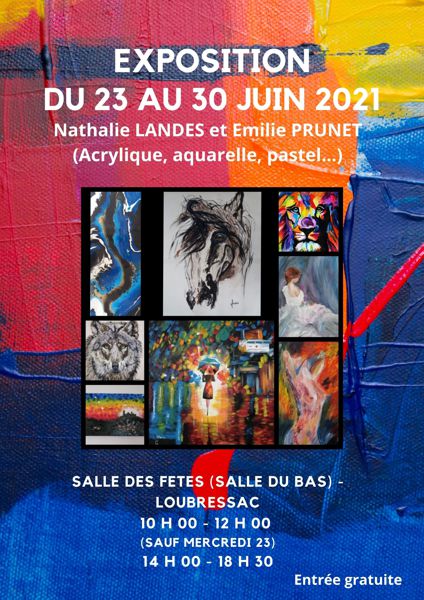 Exposition peintures (acrylique, aquarelle et pastel...)