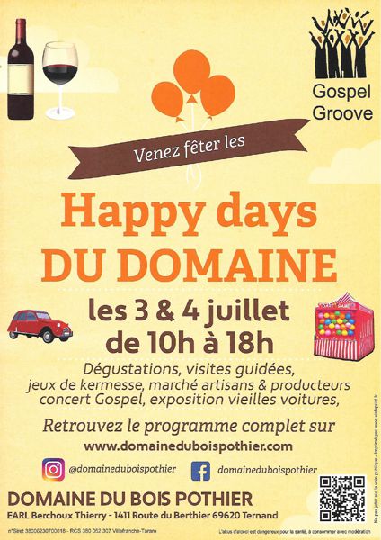 Les Happy Days du domaine du Bois Pothier