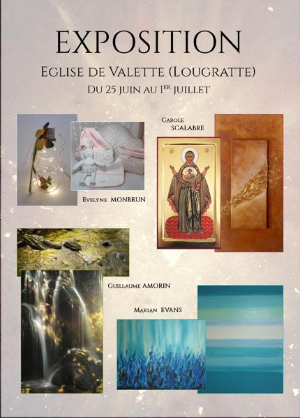 Expo d'art, icônes, peinture, tissus, photos