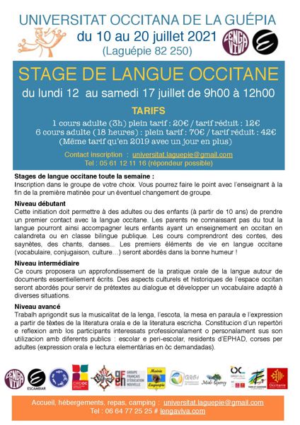 Stage de langue occitane
