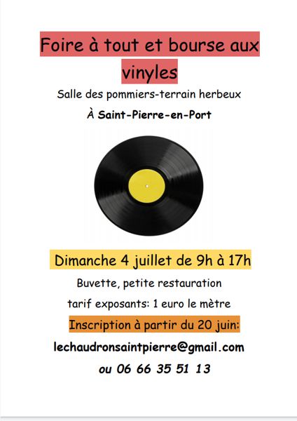 VIDE GRENIER ET BOURSE AUX VINYLES