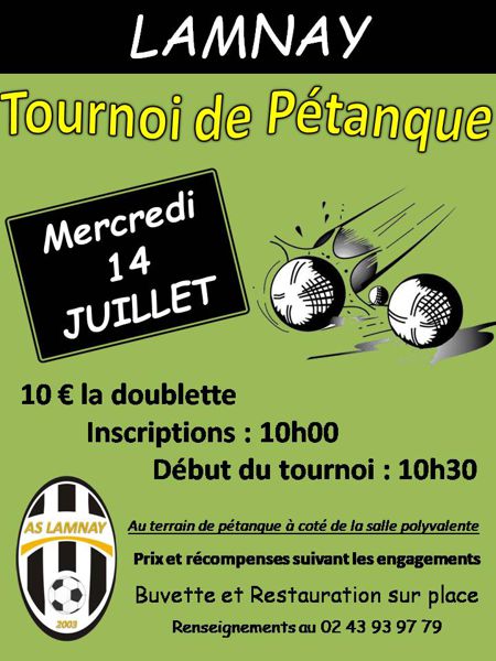 TOURNOI DE PETANQUE