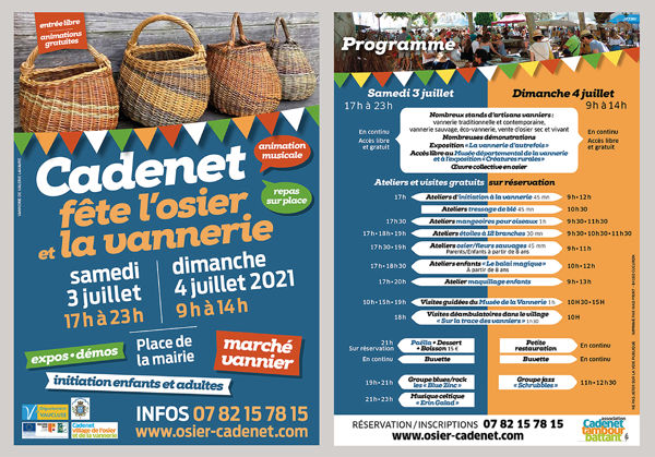 Fête de l'osier et de la vannerie le 3 et 4 juillet à Cadenet place de la Mairie.