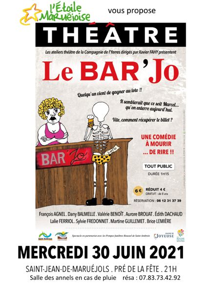 piece de theatre LE BAR'JO compagnie de l'Yerre saint jean de maruejols et avejan