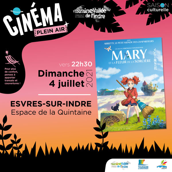 DIMANCHE 4 JUILLET CINÉMA PLEIN AIR à Esvres-sur-Indre