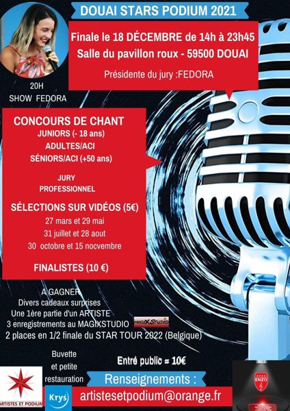 concours de chant : DOUAI STARS PODIUM 2021