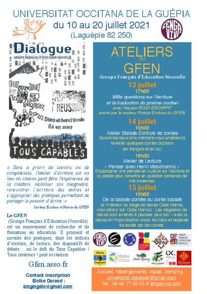 Ateliers du GFEN