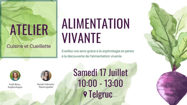 Atelier Alimentation Vivante - cuisine et cueillette