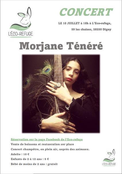 Concert de Morjane Ténéré à l'éco-refuge, Digny